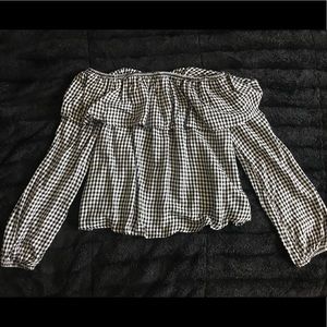 Checkered Long Sleeve Top